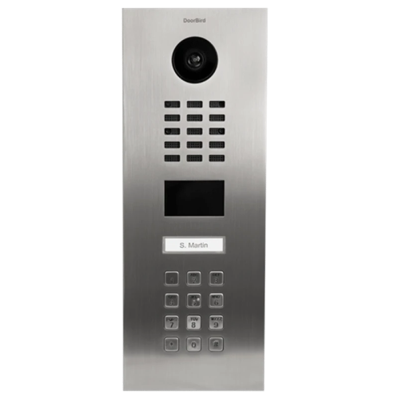 DoorBird IP Video Door Station, 1 Call Button, Keypad, Stainless Steel